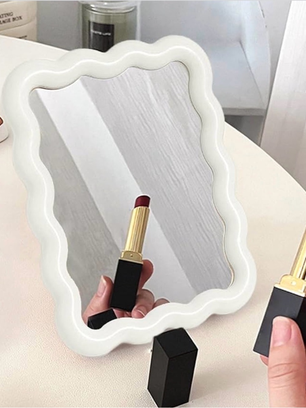 Wave Shaped Vanity Makeup Mirror